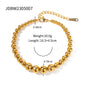 European And American Stainless Steel Beaded Bracelet High Sense Color Matching Letters