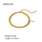 European And American Stainless Steel Beaded Bracelet High Sense Color Matching Letters