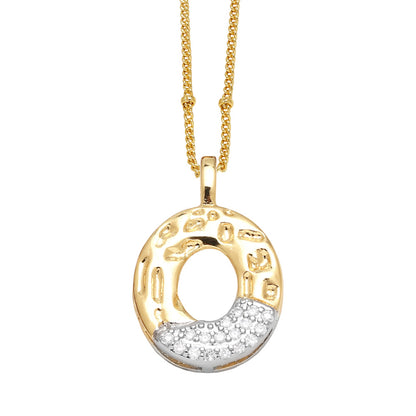 Two-tone 26 English Letters Pendant Necklace Gold-plated Collarbone Necklace