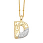 Two-tone 26 English Letters Pendant Necklace Gold-plated Collarbone Necklace