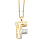 Two-tone 26 English Letters Pendant Necklace Gold-plated Collarbone Necklace