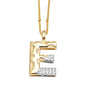 Two-tone 26 English Letters Pendant Necklace Gold-plated Collarbone Necklace