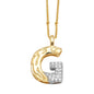 Two-tone 26 English Letters Pendant Necklace Gold-plated Collarbone Necklace