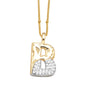Two-tone 26 English Letters Pendant Necklace Gold-plated Collarbone Necklace