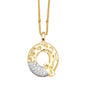 Two-tone 26 English Letters Pendant Necklace Gold-plated Collarbone Necklace