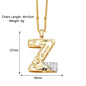 Two-tone 26 English Letters Pendant Necklace Gold-plated Collarbone Necklace