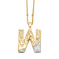 Two-tone 26 English Letters Pendant Necklace Gold-plated Collarbone Necklace