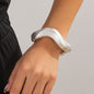 T Exaggerated Thread Twist Line Ring Design Metal Pleated Bracelet