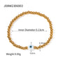 European And American Stainless Steel Beaded Bracelet High Sense Color Matching Letters